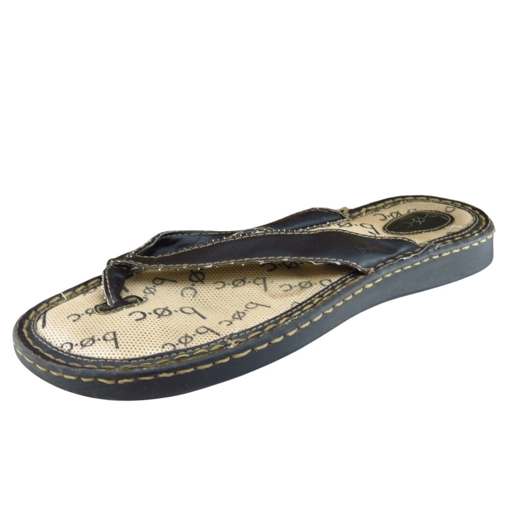 Born concept Sz 11 M‎ Black Flip Flop Synthetic Women Sandals